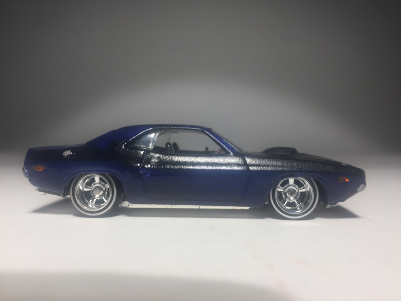 I had not glued it yet, and ignore the messed up black stripe- still not bad for a first attempt at free handing airbrush.
